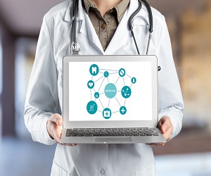 ERP System on Laptop